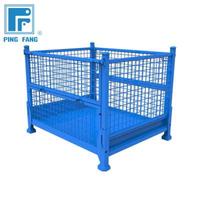 Hot sale Industrial steel metal storage wire box pallet mesh container