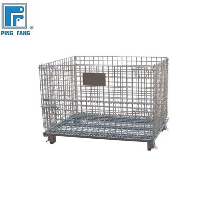 Metal Bin Storage Container Mesh Box Wire Cage