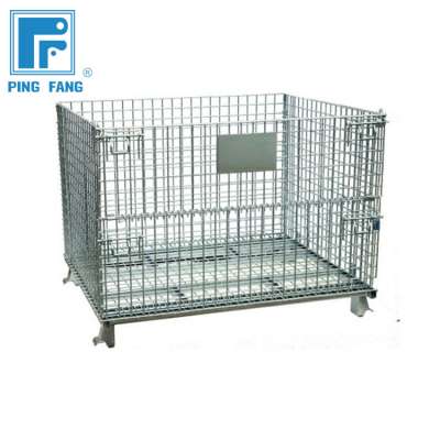 Hot sale customized warehouse equipment stainless steel bird cage wire mesh /Stackable steel metal wire mesh pallet cage