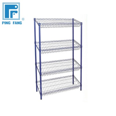 6 Layer Shelf Adjustable Steel Wire Metal Shelving Rack